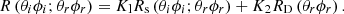 $$ R\left({\theta }_i{\phi }_i;{\theta }_r{\phi }_r\right)={K}_{\mathrm{l}}{R}_{\mathrm{s}}\left({\theta }_i{\phi }_i;{\theta }_r{\phi }_r\right)+{K}_2{R}_{\mathrm{D}}\left({\theta }_r{\phi }_r\right). $$