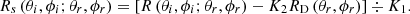 $$ {R}_s\left({\theta }_i,{\phi }_i;{\theta }_r,{\phi }_r\right)=\left[R\left({\theta }_i,{\phi }_i;{\theta }_r,{\phi }_r\right)-{K}_2{R}_{\mathrm{D}}\left({\theta }_r,{\phi }_r\right)\right]\div {K}_1. $$