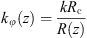 $$ {k}_{\phi }(z)=\frac{k{R}_{\mathrm{c}}}{R(z)} $$