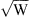 $ \sqrt{\mathrm{W}}$