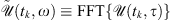 $ \tilde {\mathcal{U}}({t}_k,\omega )\equiv \mathrm{FFT}\{\mathcal{U}({t}_k,\tau )\}$