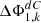 $ \Delta {\mathrm{\Phi }}_{1,k}^{{dC}}$