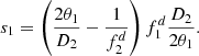 $$ {s}_1=\left(\frac{2{\theta }_1}{{D}_2}-\frac{1}{{f}_2^d}\right){f}_1^d\frac{{D}_2}{2{\theta }_1}. $$