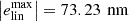 $ \left|{e}_{\mathrm{lin}}^{\mathrm{max}}\right|=73.23\enspace \mathrm{nm}$