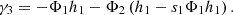 $$ {\gamma }_3=-{\mathrm{\Phi }}_1{h}_1-{\mathrm{\Phi }}_2\left({h}_1-{s}_1{\mathrm{\Phi }}_1{h}_1\right). $$