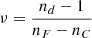 $$ \nu =\frac{{n}_d-1}{{n}_F-{n}_C} $$