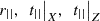 $ {r}_{||},\enspace {\left.{t}_{||}\right|}_X,\enspace {\left.{t}_{||}\right|}_Z$