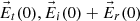 $ {\vec{E}}_t(0),{\vec{E}}_i(0)+{\vec{E}}_r(0)$