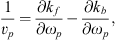 $$ \frac{1}{{v}_p}=\frac{\partial {k}_f}{\partial {\omega }_p}-\frac{\partial {k}_b}{\partial {\omega }_p}, $$