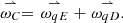 $$ \stackrel{\rightharpoonup}{{\omega }_C}=\enspace \stackrel{\rightharpoonup}{{\omega }_{{qE}}}+\stackrel{\rightharpoonup}{{\omega }_{{qD}}.} $$