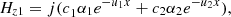 $$ {H}_{z1}={j(c}_1{\alpha }_1{e}^{-{u}_1x}+{c}_2{\alpha }_2{e}^{-{u}_2x}), $$