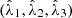 $ ({\hat{\lambda }}_1,{\hat{\lambda }}_2,{\hat{\lambda }}_3)$