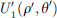$ {U}_1^{\prime}\left({\rho }^{\prime},{\theta }^{\prime}\right)$