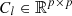 $ {{C}}_l\in {\mathbb{R}}^{p\times p}$