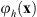 $ {\phi }_h\left(\mathbf{x}\right)$