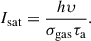 $$ {I}_{\mathrm{sat}}=\frac{{h\upsilon }}{{\sigma }_{\mathrm{gas}}{\tau }_{\mathrm{a}}}. $$