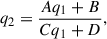 $$ {q}_2=\frac{A{q}_1+B}{C{q}_1+D}, $$