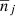 Mathematical equation: $$ {\overline{n}}_j $$