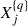 Mathematical equation: $ {X}_j^{\{q\}}$