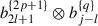 Mathematical equation: $ {b}_{2l+1}^{\{2p+1\}}\otimes {b}_{j-l}^{\{q\}}$