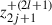 Mathematical equation: $ {z}_{2j+1}^{+(2l+1)}$