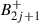 Mathematical equation: $ {B}_{2j+1}^{+}$