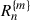Mathematical equation: $ {R}_n^{\{m\}}$