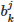 Mathematical equation: $$ {b}_k^j $$