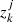 Mathematical equation: $ {z}_k^j\enspace $