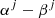 Mathematical equation: $ {\alpha }^j-{\beta }^j$
