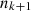Mathematical equation: $ {n}_{k+1}\enspace $
