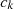Mathematical equation: $ \enspace {c}_{k\enspace }$