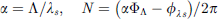 Mathematical equation: $$ \left({\phi}_{\lambda_s}={\phi}_1-{\phi}_3,{\lambda}_s=\frac{\lambda_1{\lambda}_3}{\mid {\lambda}_1-{\lambda}_3\mid}\right) $$