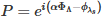 Mathematical equation: $$ P={e}^{i\left(\alpha {\Phi}_{\Lambda}-{\phi}_{\lambda_s}\right)} $$