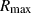 Mathematical equation: $$ {R}_{\mathrm{max}} $$