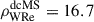 Mathematical equation: $$ {\rho}_{\mathrm{WRe}}^{\mathrm{dcMS}}=16.7 $$